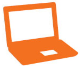 Orange laptop